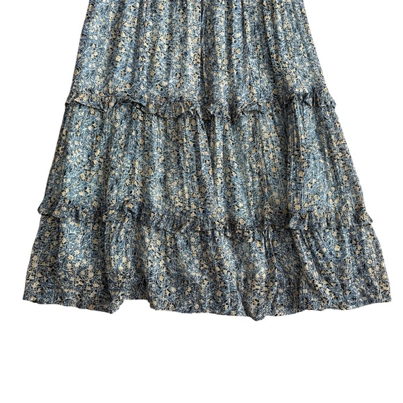 Anthropologie Kira Off-The-Shoulder Peasant Boho Dress Blue Size 4 NWOT - Picture 9 of 14